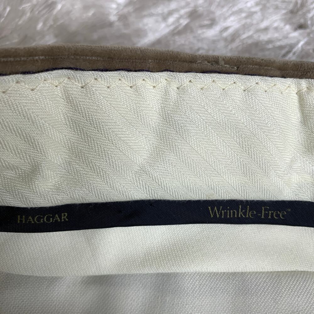 Haggar Wide Wale Corduroy Tan Pants Sz 32 x 32 Vintage - Picture 6 of 7